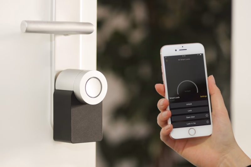 Smart home app interface controlling electric curtains in Dubai
