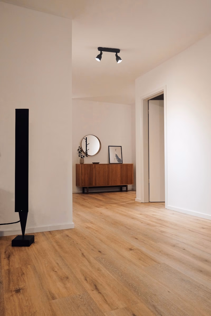 Hardwood flooring installed in a Dubai home